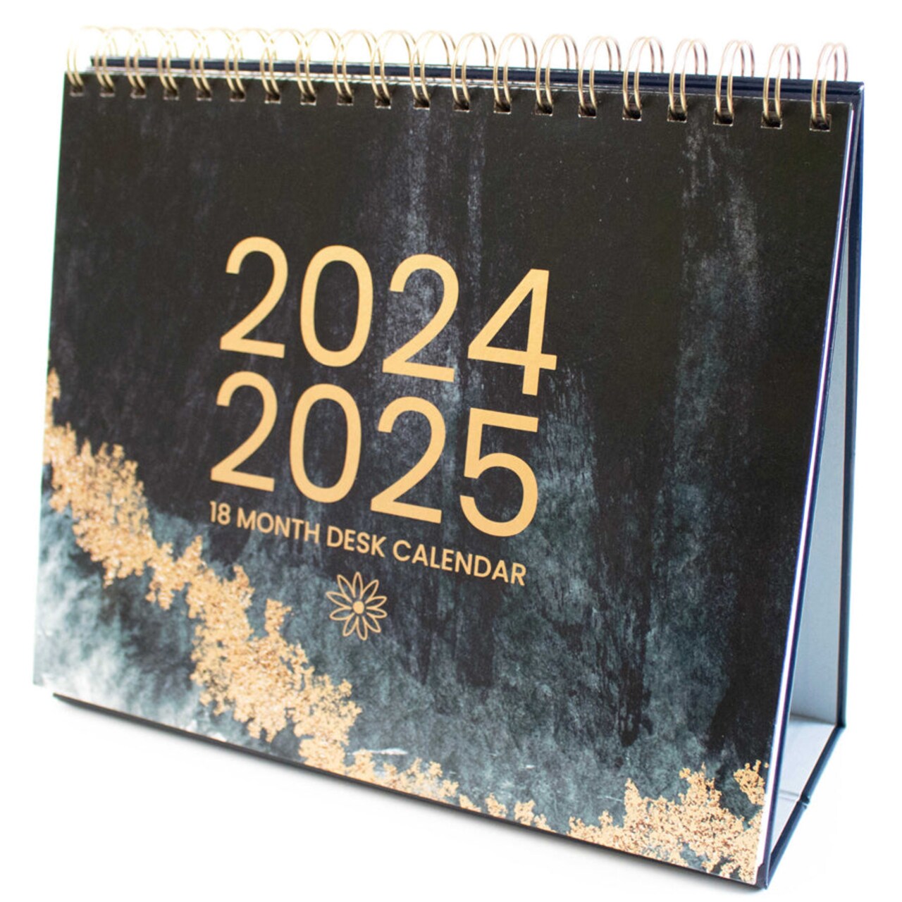 bloom daily planners 2024-2025 18 Month Standing Flip Desk Calendar, 8" x 10", Watercolor